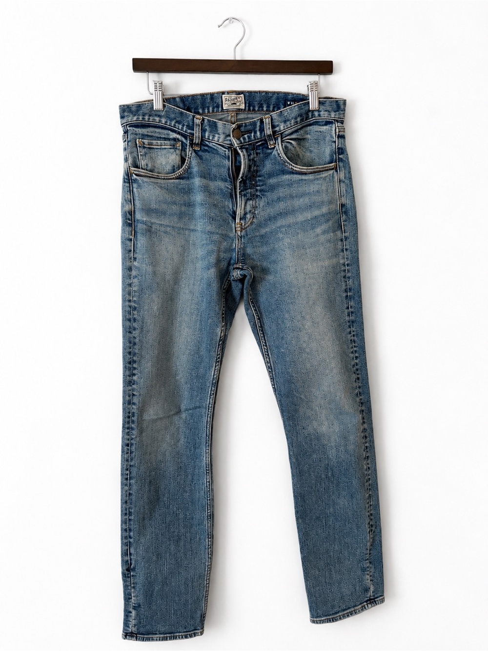 Faherty Men's Light Blue Slim Straight Jeans